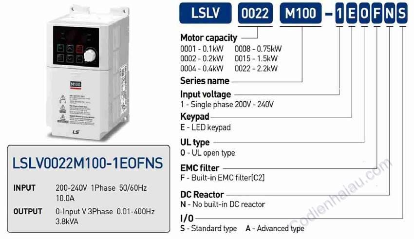 Cách lựa chọn biến tần LS LSLV M100 Series